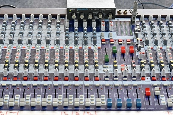 stéréo, amplificateur, commutateur, intensité, audio, son, table de mixage, Analogue, équipement, Electronics