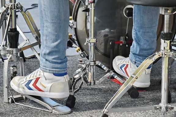 drum, event, fashion, footwear, musician, sneakers, man, steel, iron, device