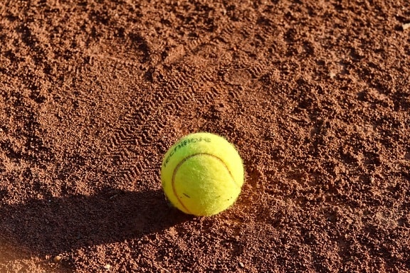 palla, sporco, terra, ombra, campo da tennis, campo da tennis, apparecchiatura, terreno, concorrenza, gioco