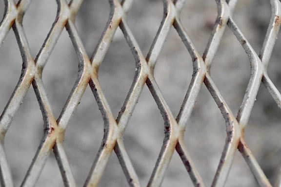 ograda, željezo, čelik, barijera, uzorak, metalik, abstraktno, zaštita, žica, staro