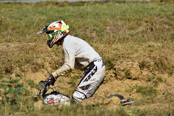 motocross, motorcycle, motorcyclist, mud flat, racer, action, player, sport, competition, race