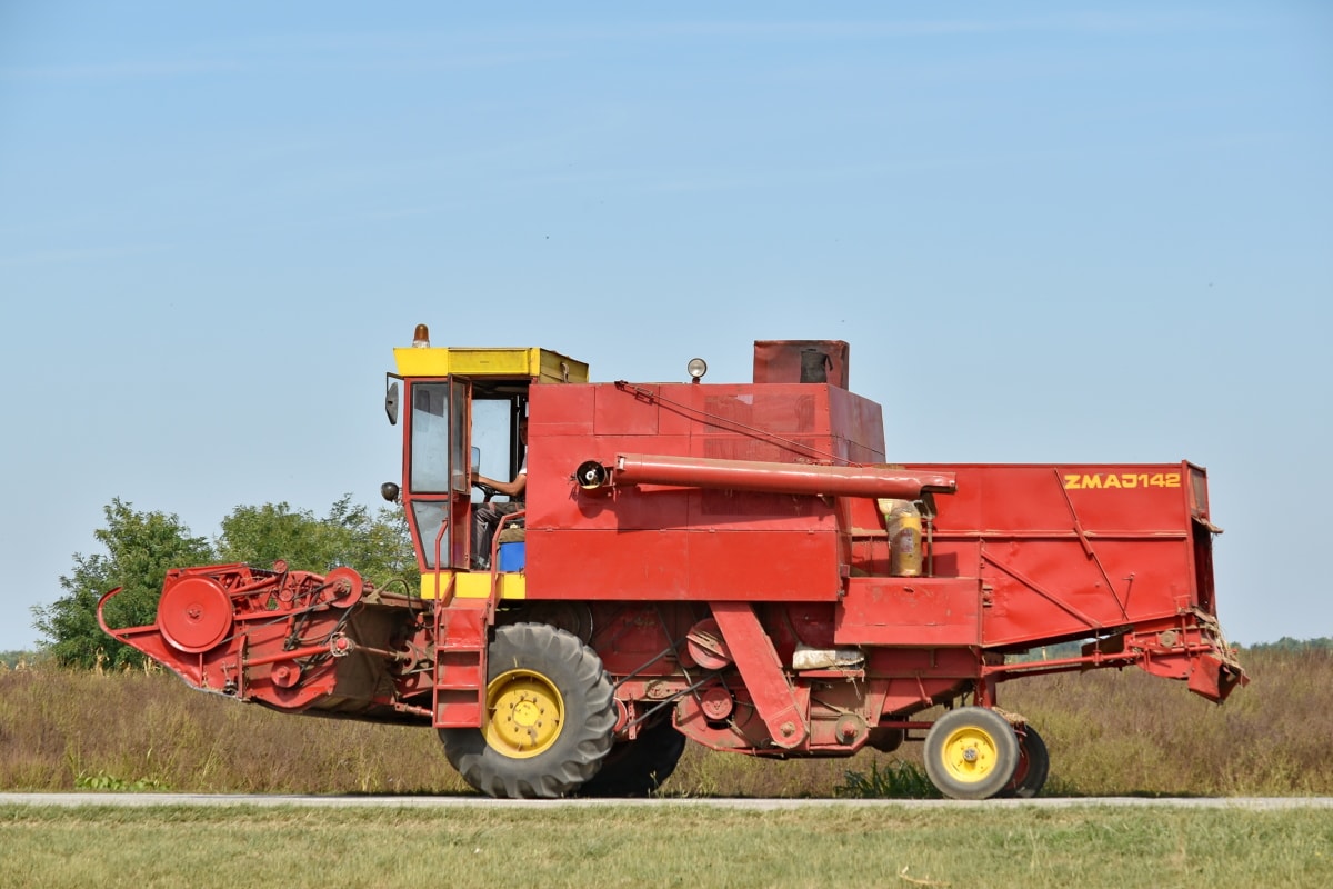 combineren, Harvester, harvestman, voertuig, machine, apparatuur, machines, landbouw, platteland, industrie