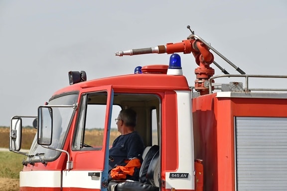 duty, emergency, firefighter, hose, truck, windshield, workplace, gasoline, industry, rescue