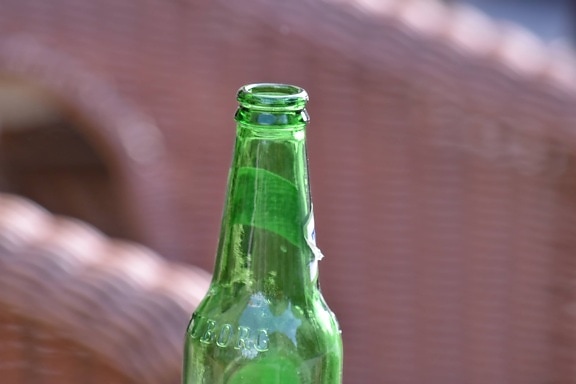 bière, bouteille, vert, stock, transparent, conteneur, froide, verre, recyclage, à l’extérieur