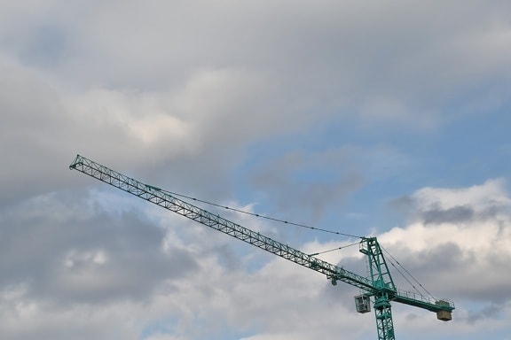 angle, blue sky, crane, development, heavy, industrial, iron, machine, machinery, device