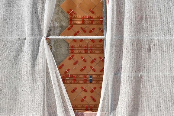 arabesque, construction, curtain, tiles, work, covering, fabric, design, fashion, old