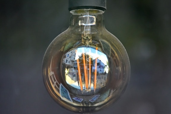детайли, електрическа крушка, на открито, осветени, лампа, електричество, стъкло, стар, природата, Антик