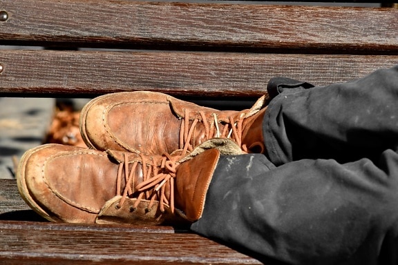 horizontalne, starinski, vezica, cipele, staro, drvo, koža, stopala, obuća, starinsko