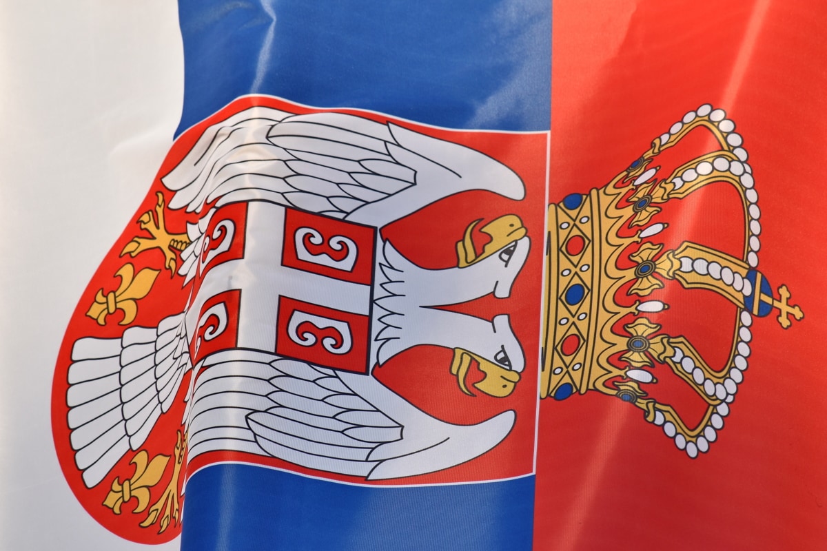 demokratiska republiken, flagga, Heritage, Parlamentet, Serbien, symbol, emblem, nationella, patriotism, konst