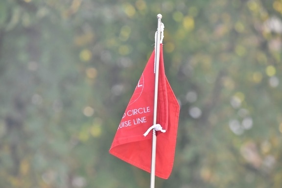 Grb, štap, zastava, vertikalno, na otvorenom, vješanje, priroda, lijepo vrijeme, ljeto, vjetar