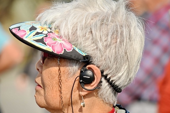 elderly, face, fashion, hat, pensioner, skin, woman, festival, sunglasses, people