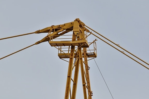 industry, crane, high, device, wire, cable, industrial, steel, technology, equipment