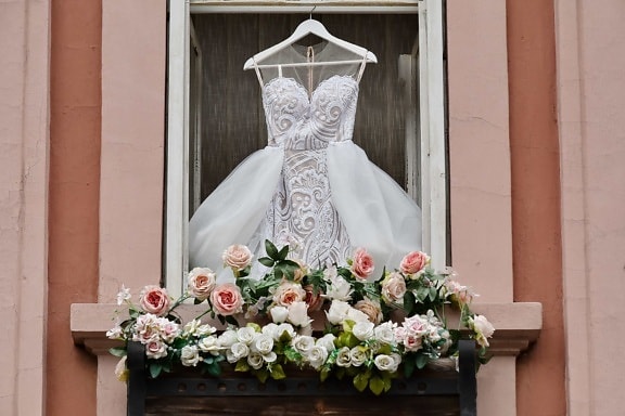 balcon, Ceremonia, decor, rochie, nunta, fereastra, structura, floare, dragoste, căsătorie