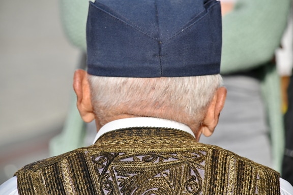 Cardigan, Old-fashioned, vieil homme, Serbie, traditionnel, vêtement de cérémonie, homme, gens, religion, personnes âgées