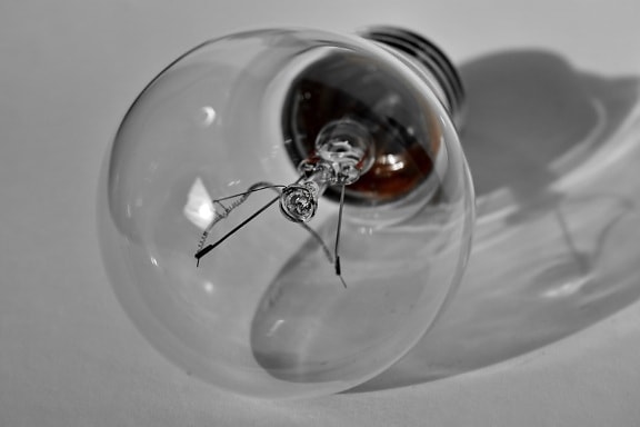 електрическа крушка, сянка, прозрачен, монохромен, натюрморт, крушка, стъкло, отражение, електричество, Студио