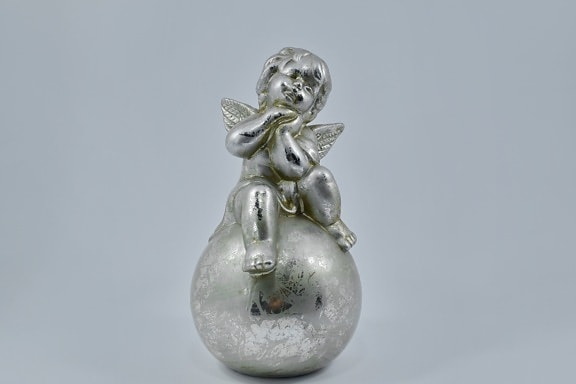 angel, child, decoration, object, toy, art, sculpture, statue, figurine, still life