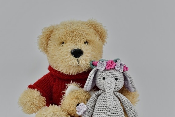 bábiky, ručná práca, domáce, Pletený tovar, mäkké, hračka medvedíka, vlna, hračka, medveď, darček