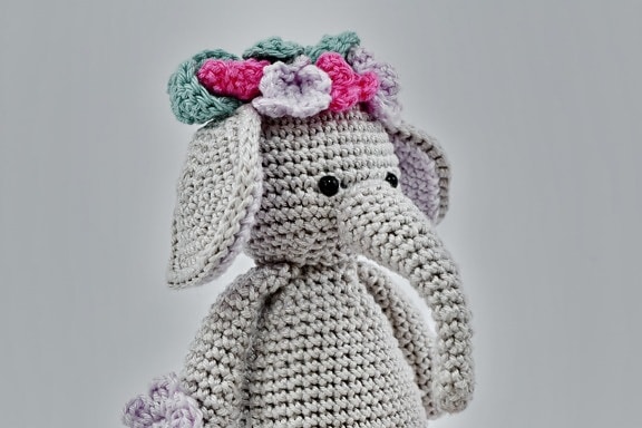 doll, elephant, handmade, knitting, toy, wool, art, fashion, cute, interior design