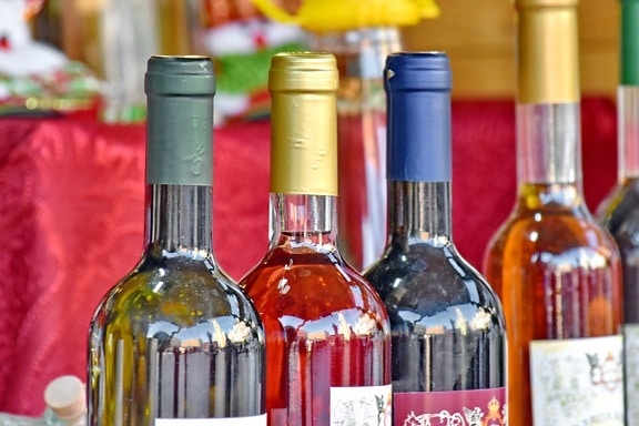 sticle, marfa, vin rosu, cumpărături, vin alb, Winery, băutură, lichid, sticla, container