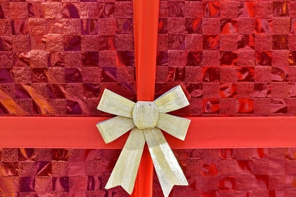 boîte de, célébration, décoration, cadeau, rouge, ruban, Shining, roue, période de vacances, Noël