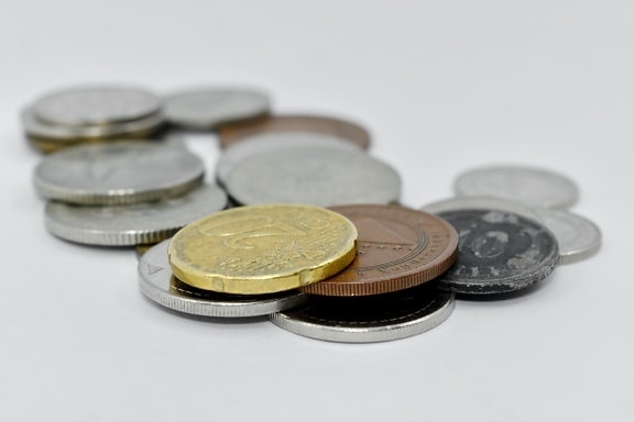 cent, pièce de monnaie, en détail, euro, change, vingt, pièces de monnaie, argent, économies, la finance