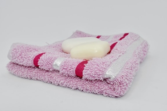 棉, 卫生, 粉色, 毛巾, 浴室, 浴, soap, 照顾, 心, 芳香