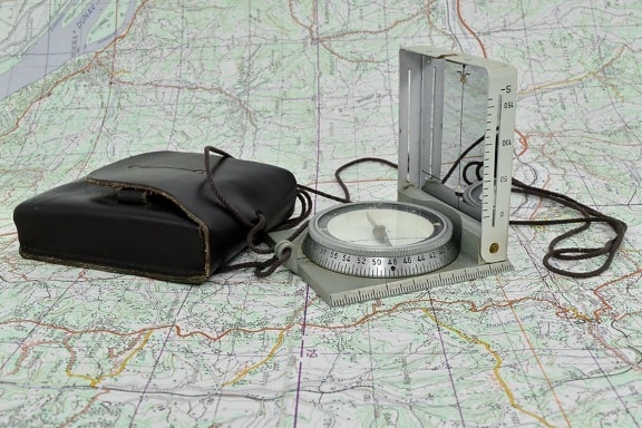 militære, navigasjon, Kompass, kart, papir, oppdagelse, gamle, utstyr, antikk, retro