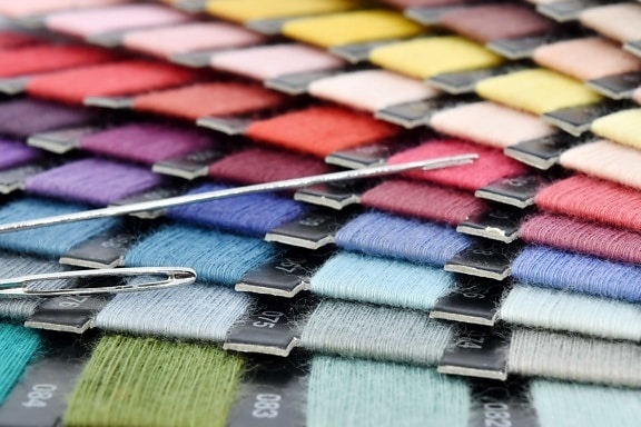 palett, sömnad, synål, textil, handgjorda, hantverk, traditionella, bomull, tyg, mönster