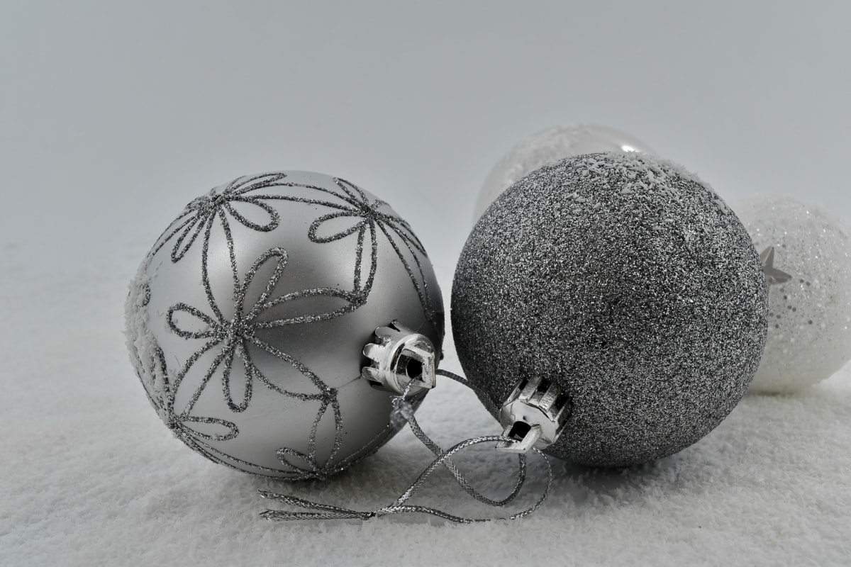 ylellisyys, Ornamentti, lumihiutaleet, asetelma, lumi, pallo, joulu, talvi, paistaa, perinteinen