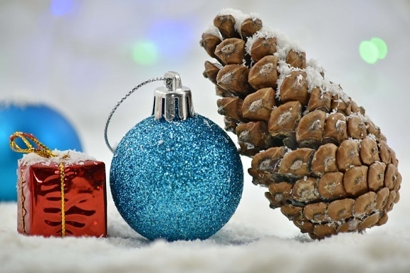 hinterleuchtet, Nadelbaum, Geschenke, glänzend, Feiertag, Feier, Ornament, Dekoration, Parfüm, Weihnachten