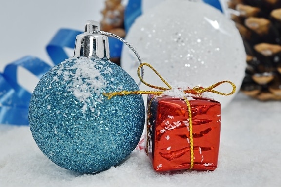 христианство, Рождество, подарок, снежинки, Зима, снег, праздник, украшения, сияющий, традиционные
