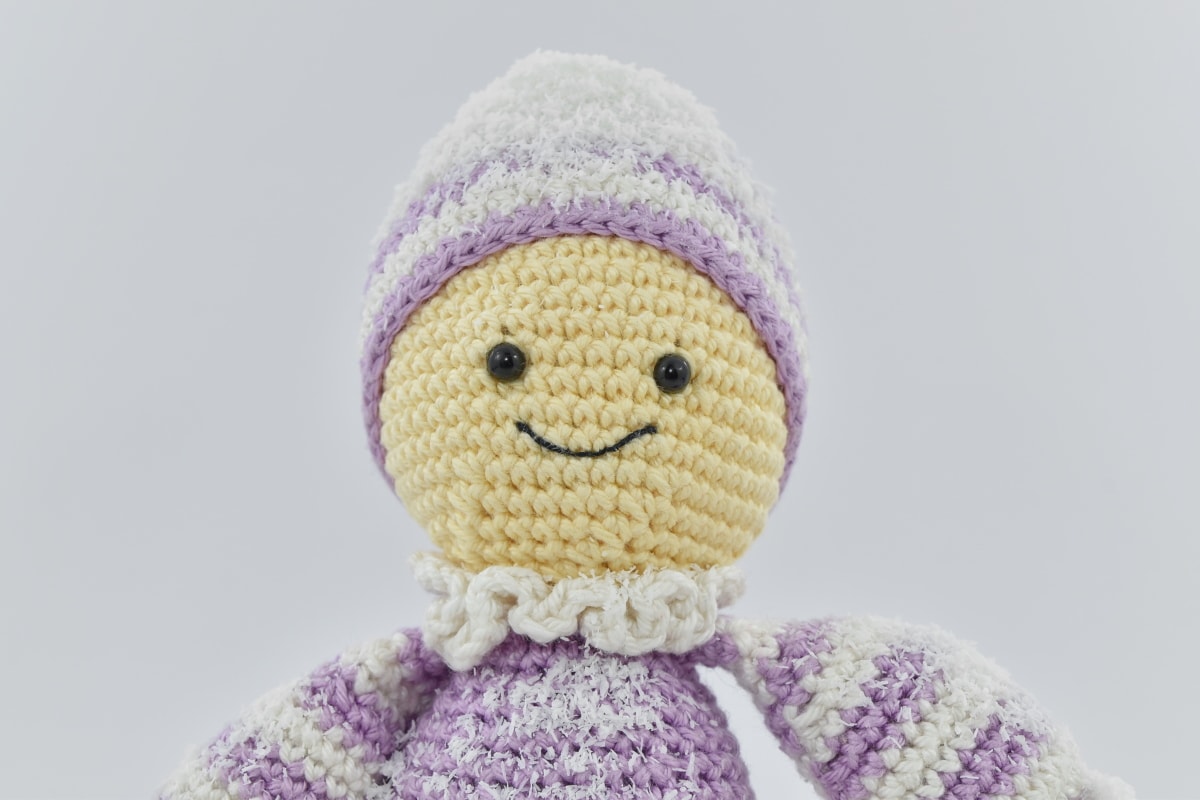赤ちゃん, 人形, 手作り, 編み物, 雪, 雪の結晶, ウール, 冬, 帽子, スカーフ