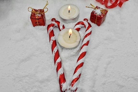 Jahrestag, Kerze, Candle-Light, Kerzen, Dekoration, Frost, Geschenke, Herz, Liebe, Ornament