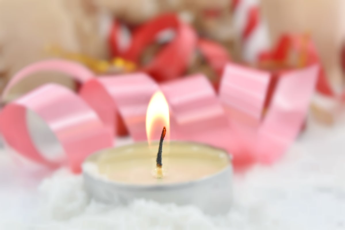 bright, candle, candlelight, ribbon, aromatherapy, birthday, blur, burning, candles, candy