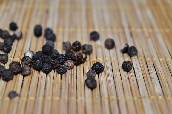 Escuro, kernel, especiaria, preto, pimenta, vara, madeira, de madeira, seca, comida