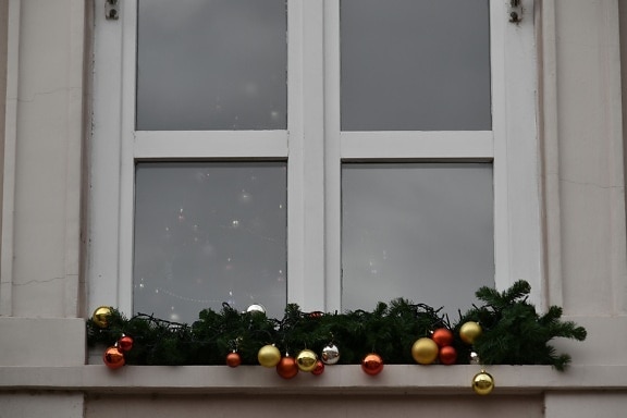 Weihnachten, Dekoration, Fenster, Schweller, Haus, drinnen, Architektur, Blume, Interieur-design, Holz