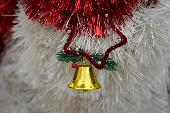 zvono, Božić, dekoracija, zlatni sjaj, Zlatna šljiva, ukras, sija, vješanje, tradicionalno, zima