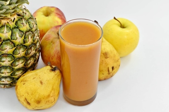 beverage, pears, syrup, juice, food, apple, glass, drink, fruit, health