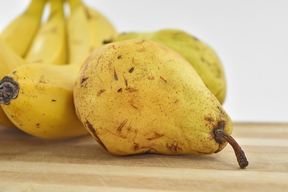 banan, ekologisk, päron, tropisk, gulaktig, gulbruna, frukt, mat, hälsa, näringslära