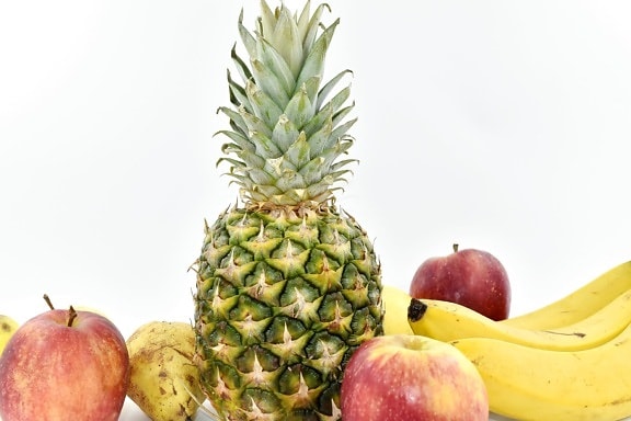 banán, chutné, ananás, ovocie, čerstvé, jedlo, tropický, zdravé, príroda, Výživa
