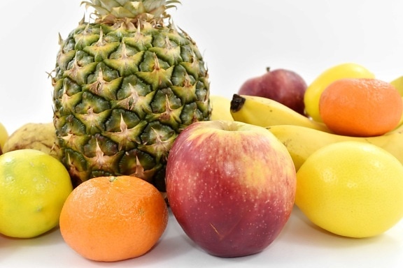 яблуко, виробляють, цитрусові, їжа, вітамін, ананас, помаранчевий, фрукти, здоров'я, сік