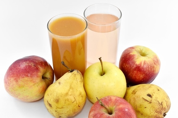 苹果, 鸡尾酒, 水果鸡尾酒, 果汁, 梨, 糖浆, 新鲜, 汁, 健康, 苹果