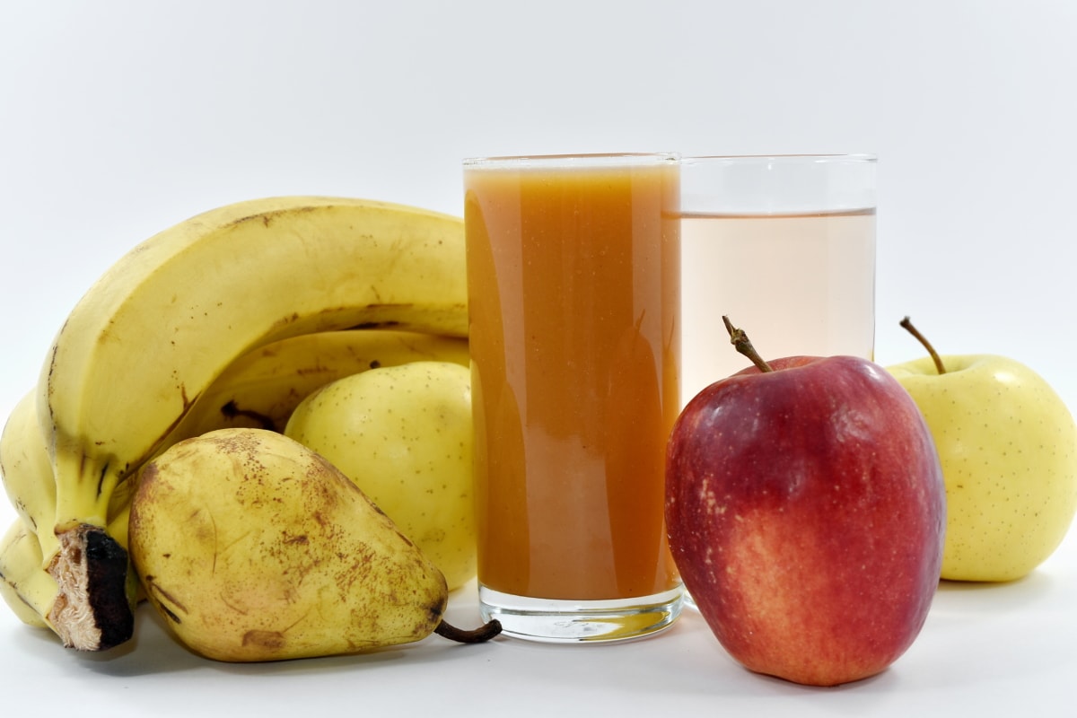 Alma, banán, gyümölcs koktél, szerves, körte, egészségügyi, Alma, élelmiszer, diéta, gyümölcs