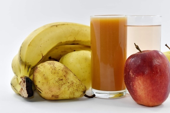 manzanas, exótico, coctel de frutas, jugo de fruta, dieta, producir, fruta, plátano, alimentos, fresco