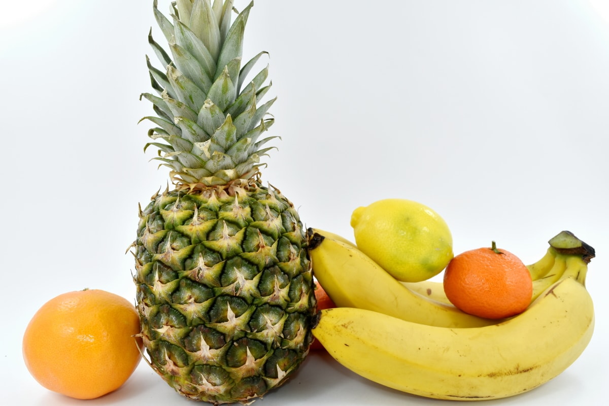 banan, owoców cytrusowych, ananas, słodkie, jedzenie, świeży, organiczne, owoce, tropikalny, zdrowie