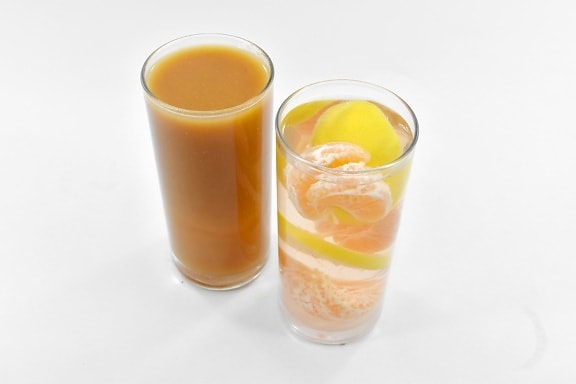 มะนาว, น้ำมะนาว, แมนดาริน, ส้ม, น้ำเชื่อม, เครื่องดื่ม, ของเหลว, แก้ว, เย็น, น้ำผลไม้