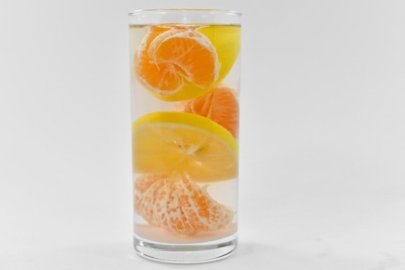 agrumi, cocktail, acqua potabile, limone, limonata, mandarino, arance, sano, fresco, freddo