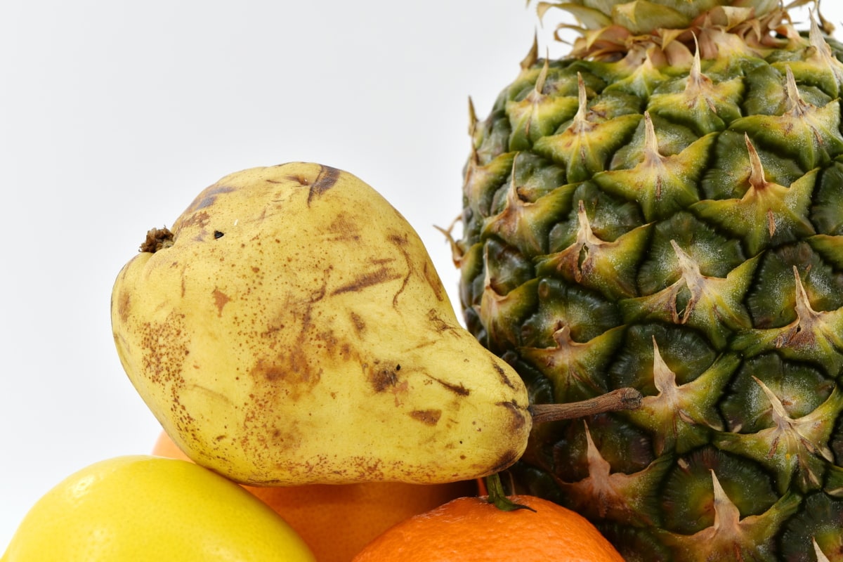 körte, ananász, friss, termék, élelmiszer, gyümölcs, egészséges, egészségügyi, természet, táplálkozás