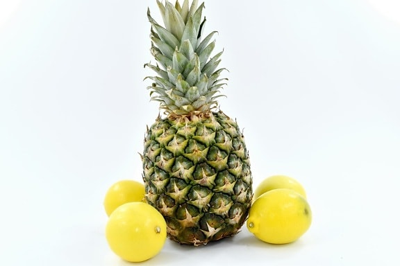 lemon, pineapple, yellow, produce, tropical, fruit, food, health, nature, juice