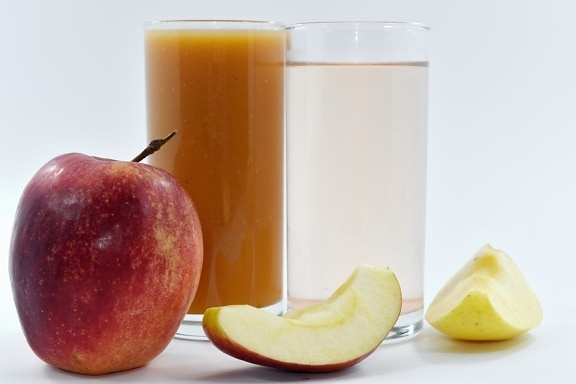 appels, drank, ontbijt, drinkwater, vruchtensap, segment, vitamine, vers, sap, voedsel